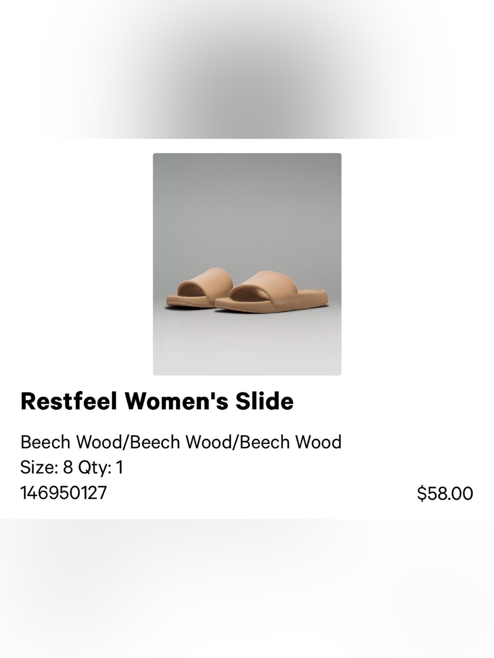 Lululemon Restfeel Slide Sz 8
